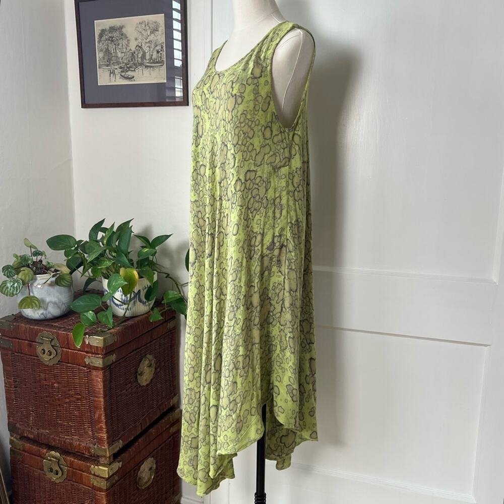 Vintage Funky Green Dyed Midi Dress - Picture 3 of 7